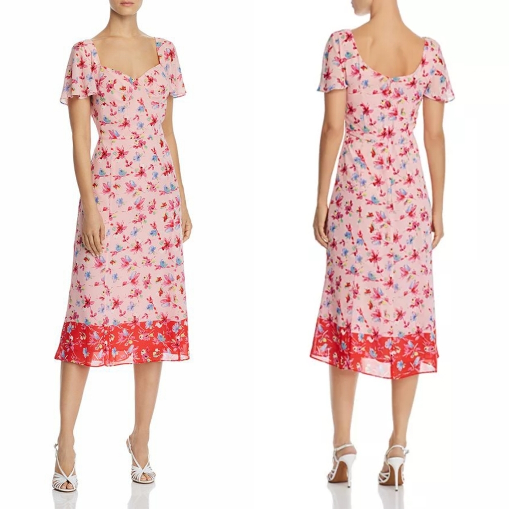 NANETTE LEPORE FLORAL SWEETHEART DRESS
